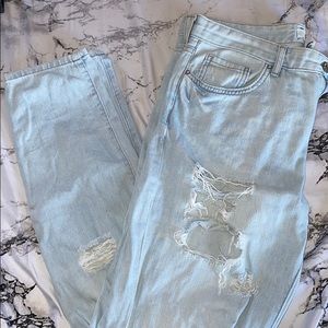 Super distressed mom jeans